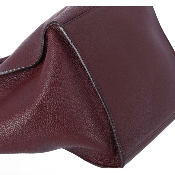 Celine Big Bag Small Tote Convertible Shoulder Bag Smooth Leather Bordeaux - Picture 12 of 13